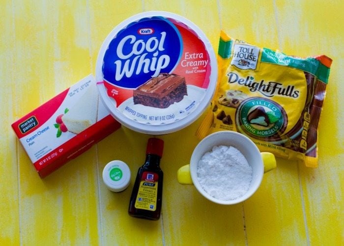 Mint Chocolate Chip Cheesecake Dip Ingredients