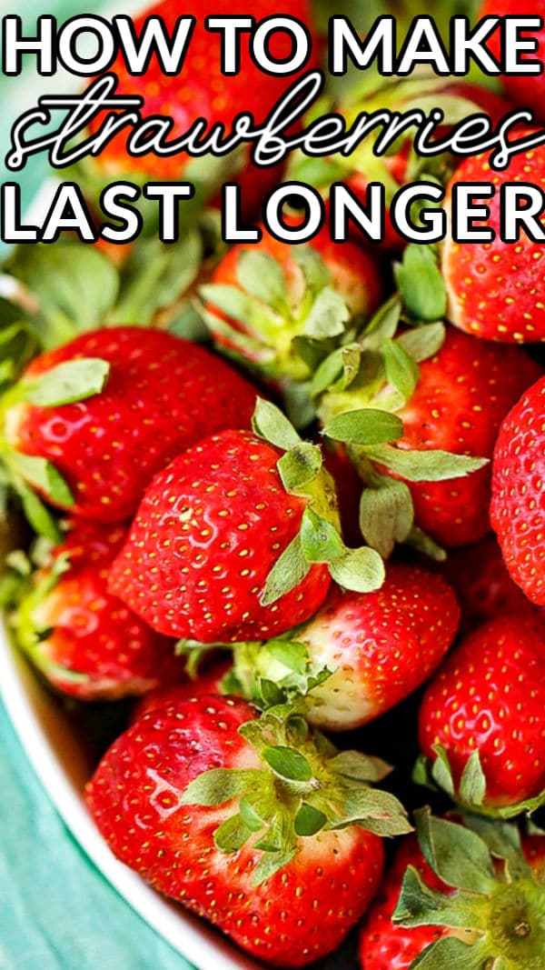 How to make strawberries last longer is a post that puts 2 popular Pinterest methods to the test. Come see which kept strawberries fresh for 3 weeks! via @foodfolksandfun