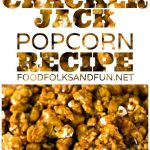 A close-up of Cracker Jacks with text overlay for Pinterest