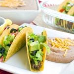 Two Easy Oven Tacos on a plate