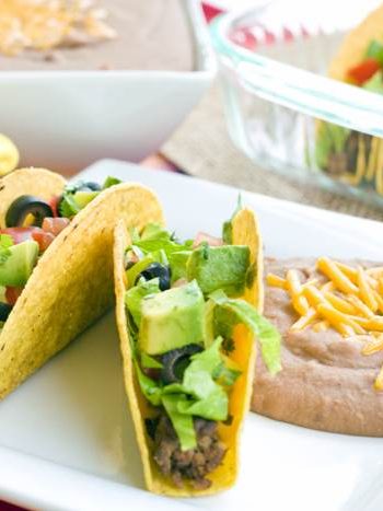 Two Easy Oven Tacos on a plate