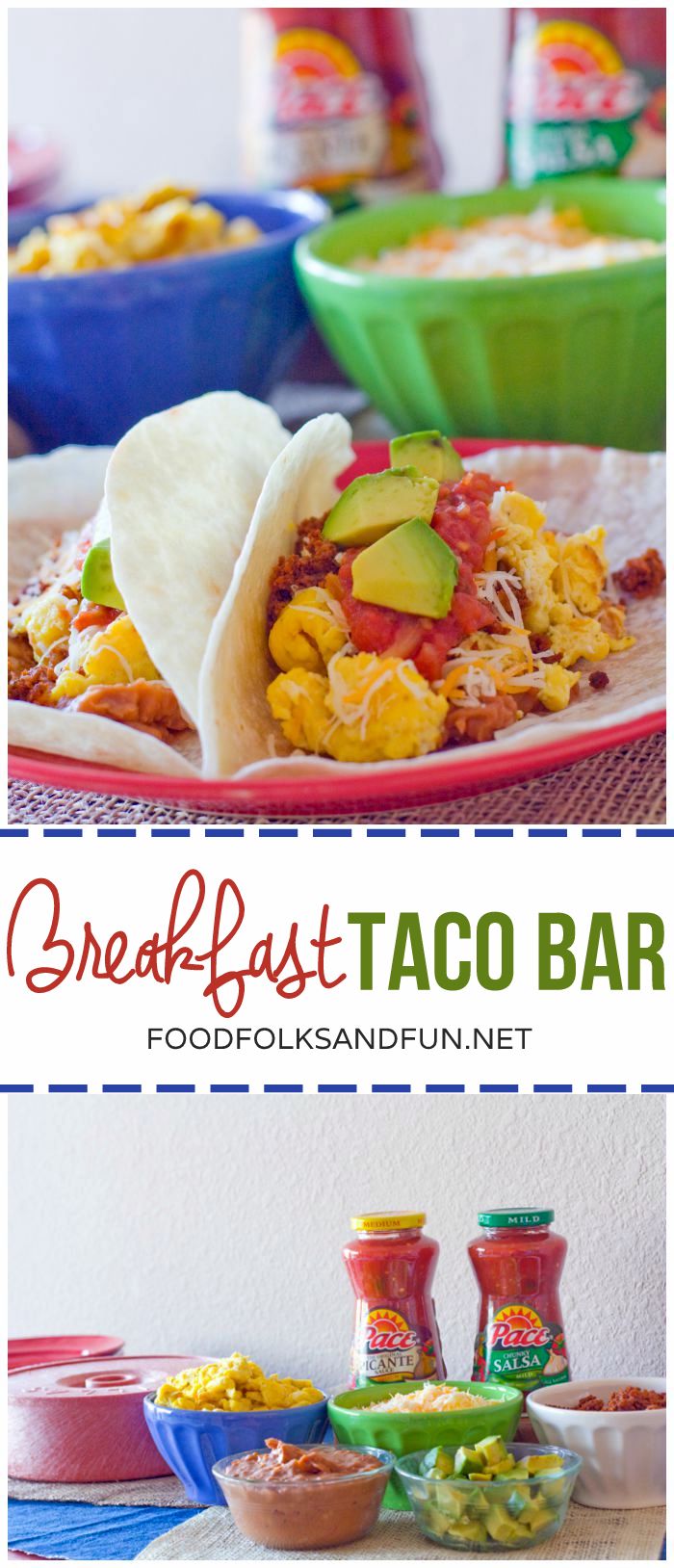 This Breakfast Taco Bar is my secret weapon for out of town guests. It’s easy to prepare and throw together and everyone always loves it! via @foodfolksandfun