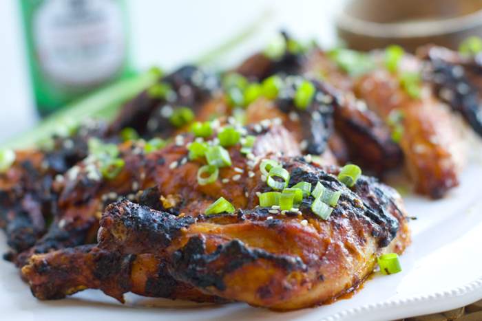Grilled Game Hens with Asian BBQ Sauce