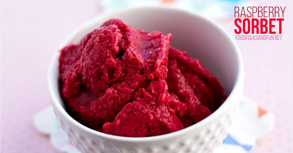 Raspberry Sorbet Recipe - Cooking for a Cure