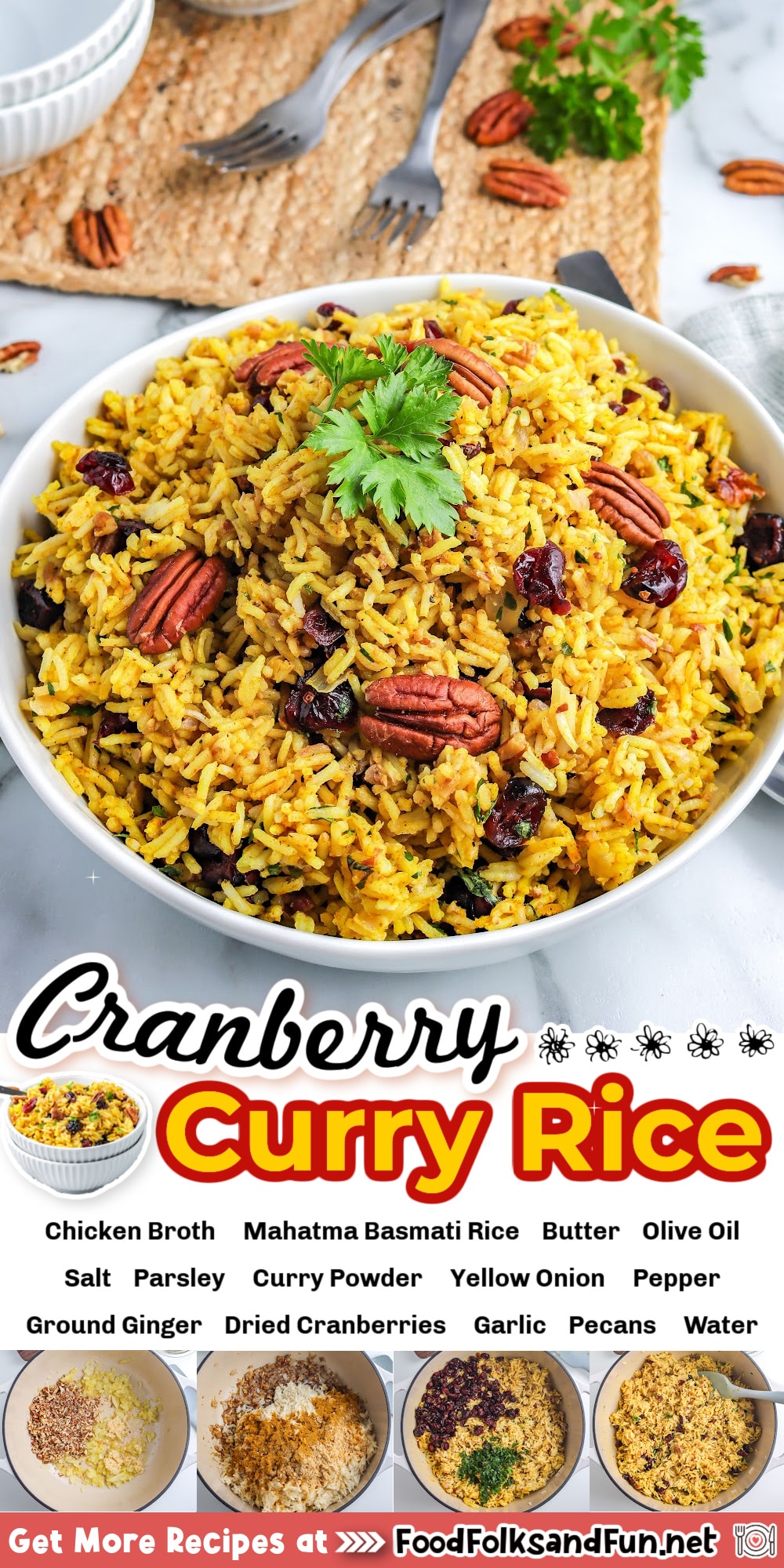 This curry rice recipe with cranberries and pecans is full of fall flavors! It’s a soul-warming curry that’s wonderful for a weeknight dinner or Thanksgiving!
 via @foodfolksandfun