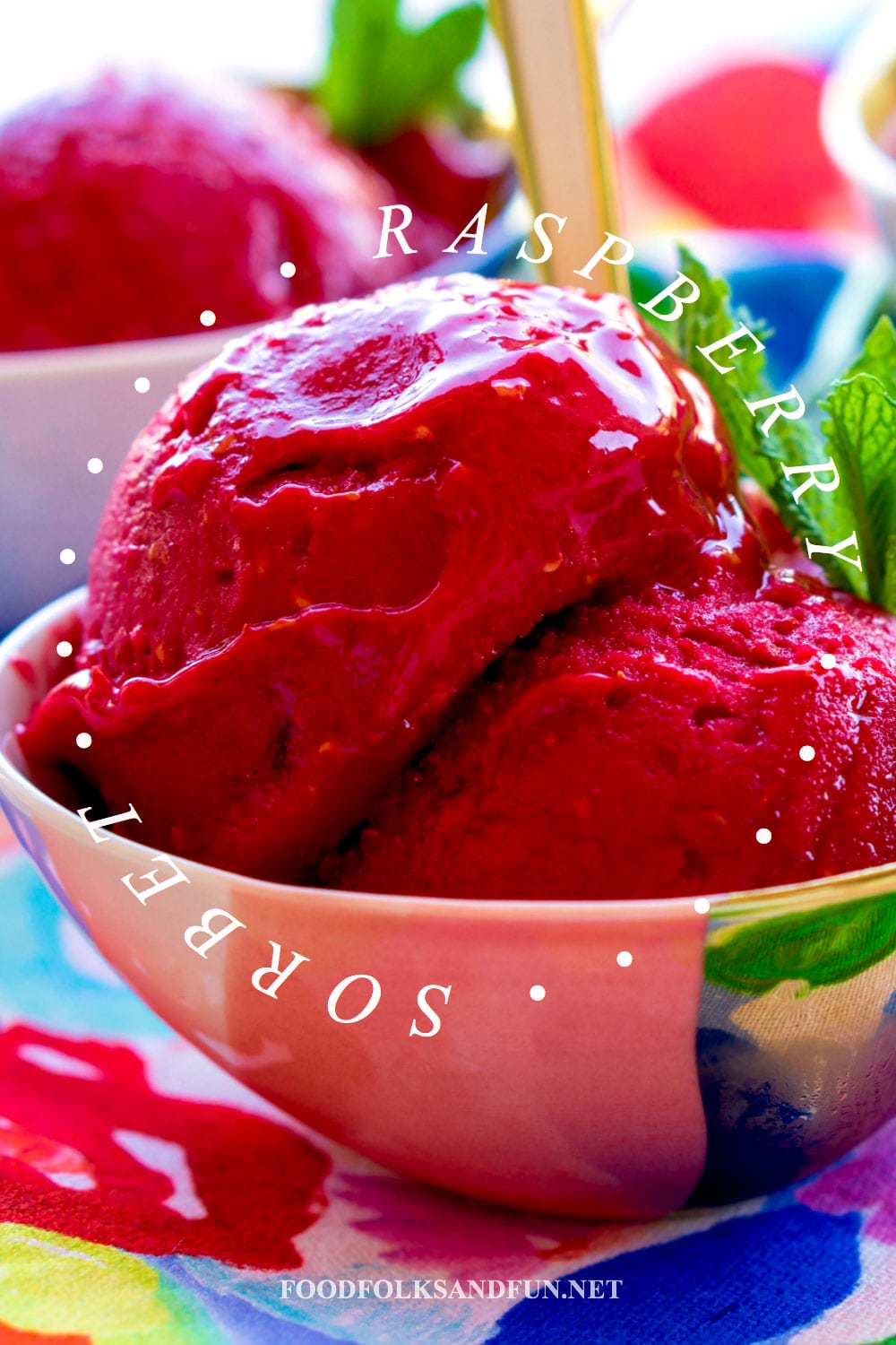 Homemade Raspberry Sorbet in just 5 minutes!