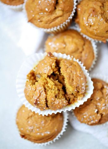 Pumpkin Muffins made with honey and not sugar.