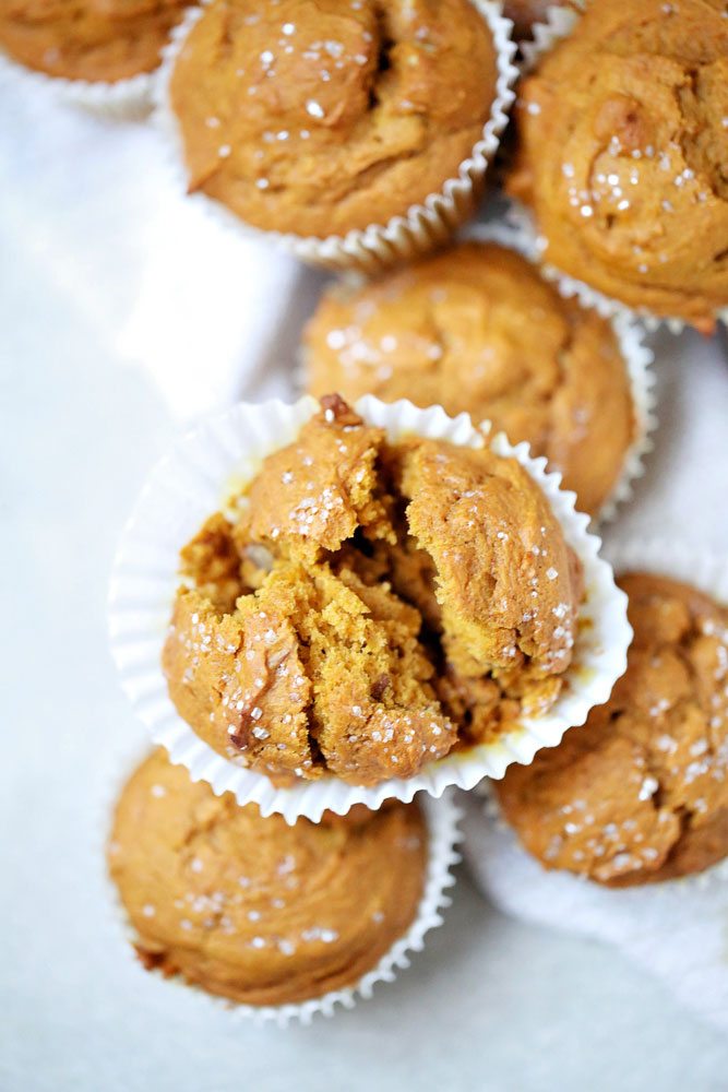 Pumpkin Muffins made with honey and not sugar.