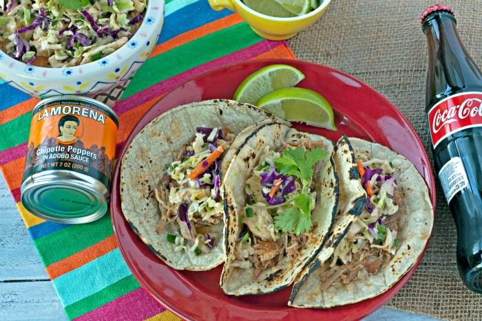 This Sweet Chipotle Pork Tacos recipe is an easy slow cooker recipe that is flavorful and a real crowd-pleaser! 
