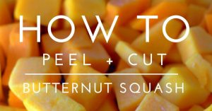How to Peel and Cut Butternut Squash picture for facebook. 