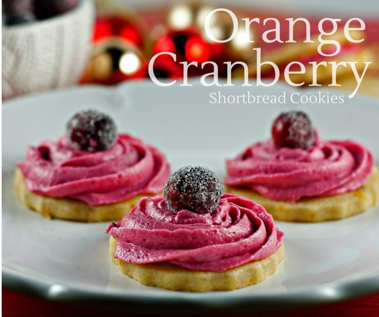 These Orange Cranberry Shortbread Cookies are so festive and perfect for parties, gifting or Christmas cookie exchanges.