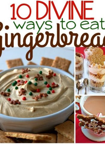 A collage of gingerbread desserts with text overlay for Pinterest