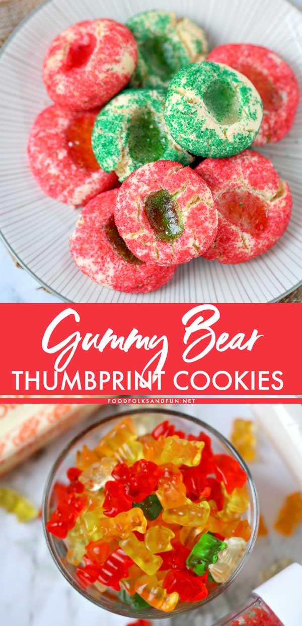 Quick and Easy Gummy Bear Thumbprint Cookies