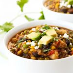 This Southwest Quinoa Stew recipe is the perfect comfort food for helping you keep your healthy living goals for the New Year.