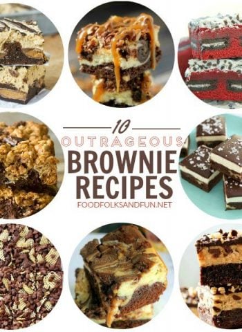 A collage of brownie recipes with text overlay for Pinterest