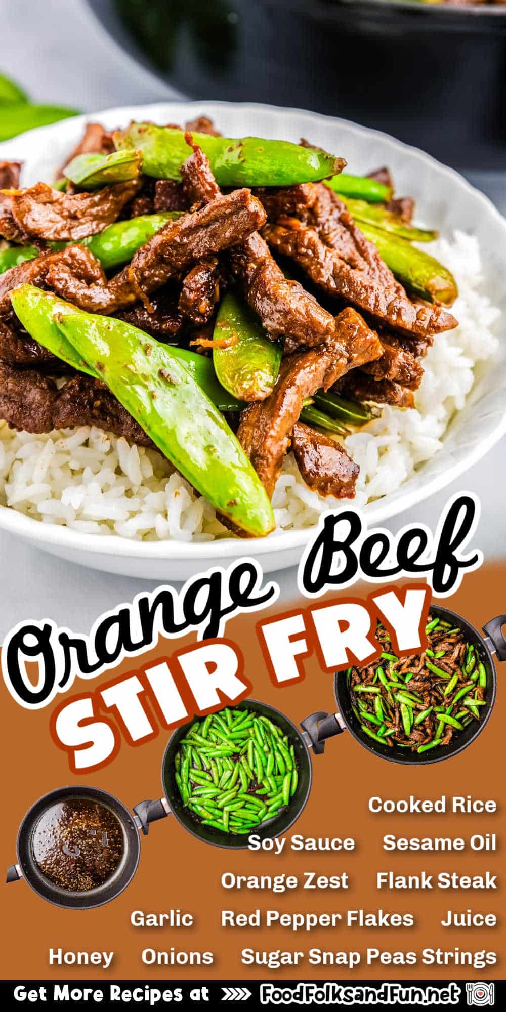 Spice up your weeknights with this slightly spicy sweet orange beef! Tender beef gets caramelized in a vibrant sauce, all tossed with crisp sugar snap peas. Ready in a flash, it's a flavor that won't wait for the weekend. via @foodfolksandfun