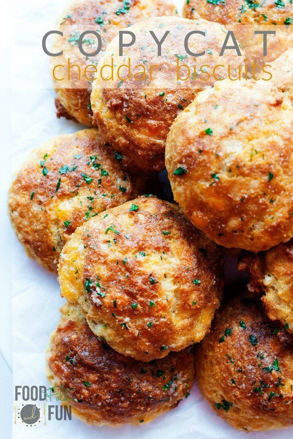 Cheddar Biscuits with text overlay for Pinterest