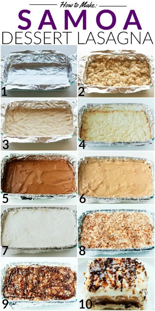 How to make Samoa Dessert Lasagna
