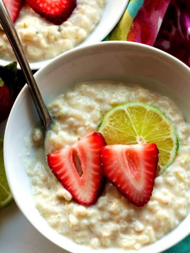 Zesty Lime Rice Pudding with Strawberries Story