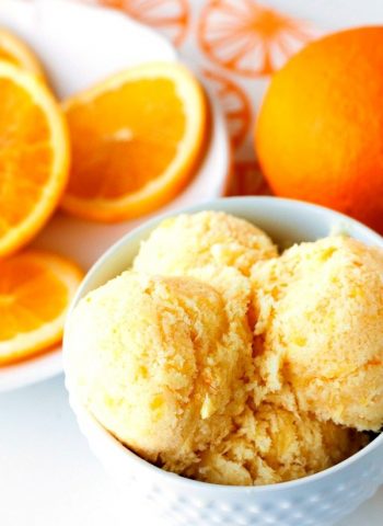 This Pineapple Orange Sherbet recipe is simple to make and so refreshing. It’s just the thing to make when the weather starts to warm up!