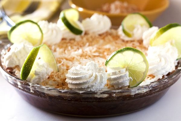 Best ever key lime pie in a pie plate