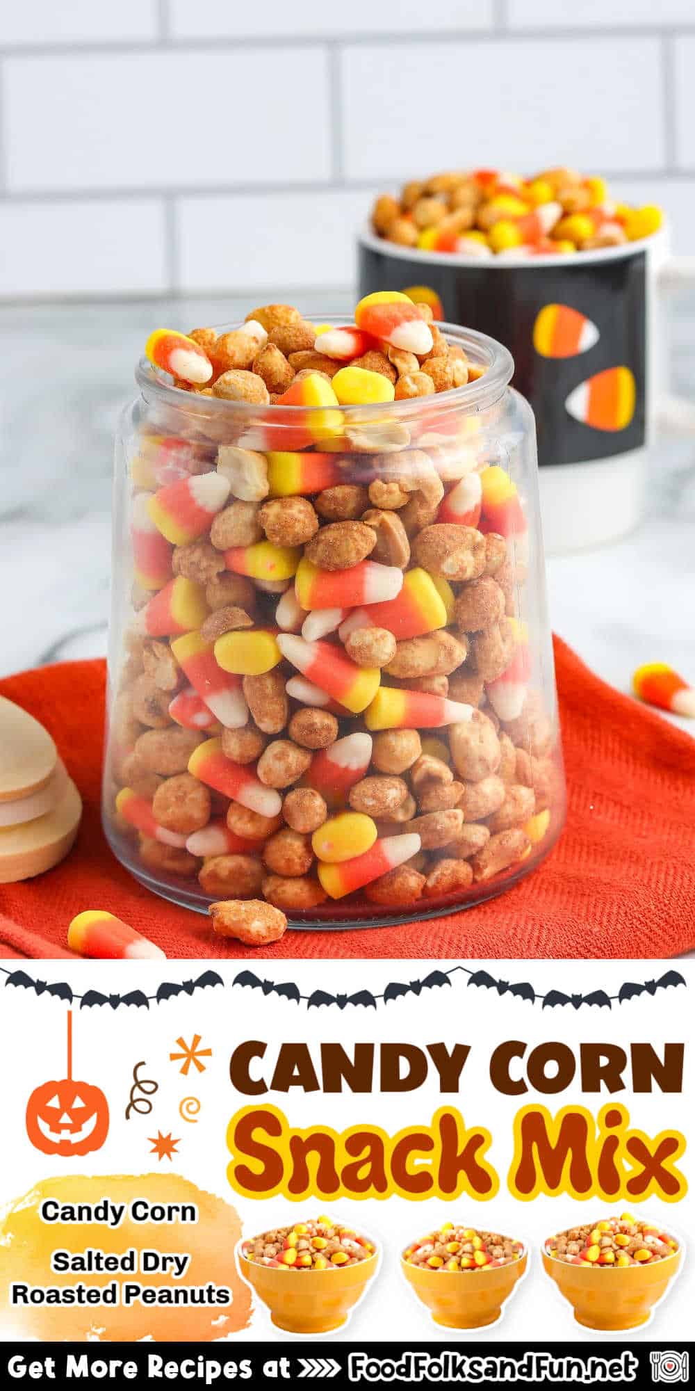 As if candy corn wasn’t addicting enough, candy corn and peanuts are the perfect combination of salty and sweet that just makes it irresistible. Plus, like any snack mix, it’s simple to make!
 via @foodfolksandfun