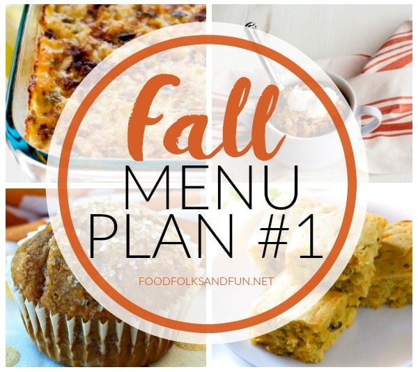 A collage of different Fall-themed dinner recipes with text overlay for Pinterest
