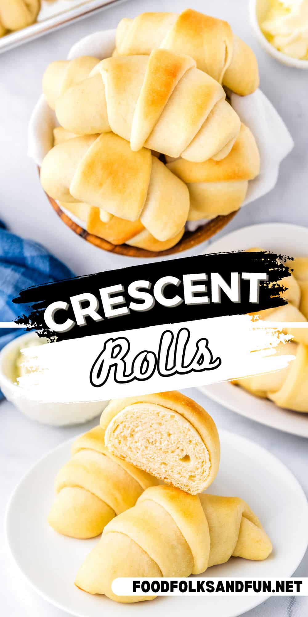 These homemade golden Crescent Rolls are always the star of any dinner or holiday feast. They’re tender, buttery, and extraordinary! via @foodfolksandfun