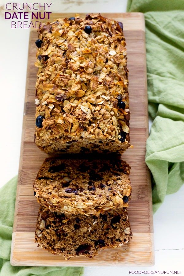 This Date Nut Bread Recipe is delicious, hearty, and so tasty. It has a crunchy topping, and it's one of my favorite ways to start the day! 