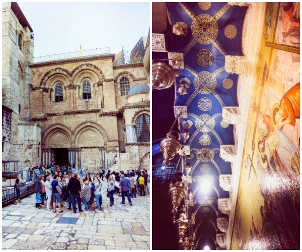 The Church of the Holy Sepulcher - pictures of the inside and outside
