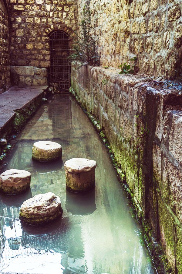City of David 3 picture of a Byzantine Pool where King Hezekiah's tunnel ends. 