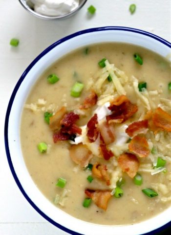 This Slow Cooker Loaded Baked Potato Soup is a winter classic. It's some serious comfort food, and perfect for busy weeknights.