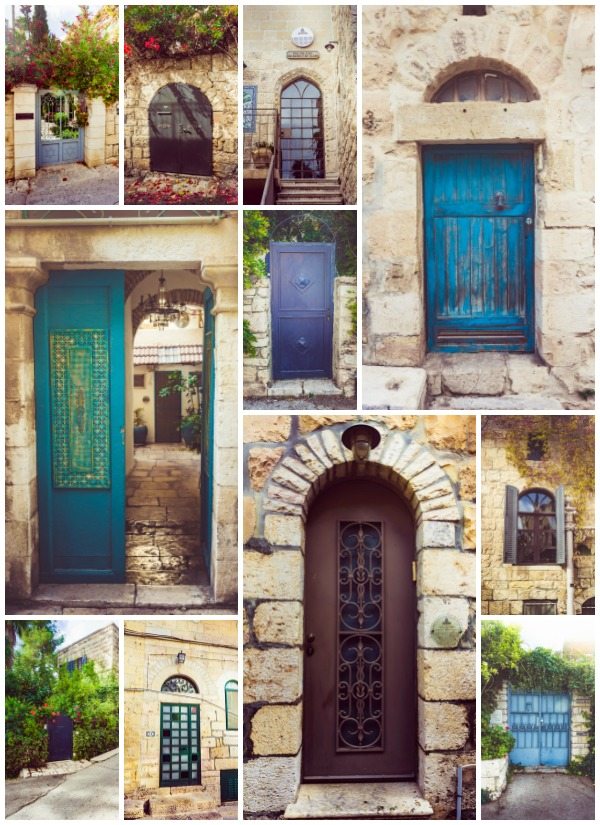 A picture collage of the Doors in Ein Karem