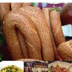 A collage of various food items you must eat in Jerusalem