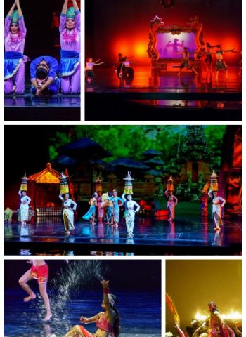 A collage of performers during the Devdan Show-Treasure of the Archipelago.