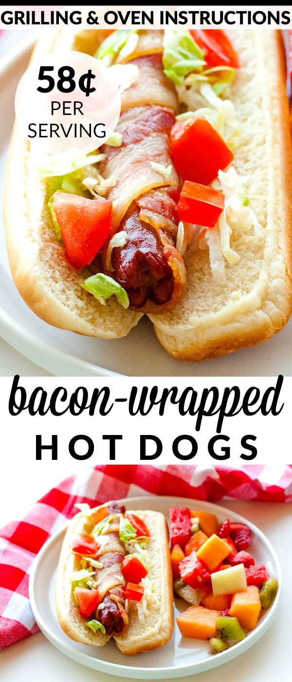 Take the humble hot dog to the next level with this Bacon Wrapped Hot Dogs recipe. Both baking and grilling instructions are included in this recipe! This recipe serves 8 and costs just 58¢ per serving! via @foodfolksandfun