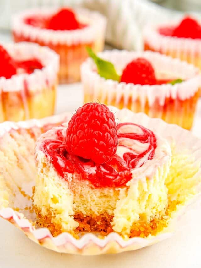 Cheese Cupcakes With Raspberry Swirl Story