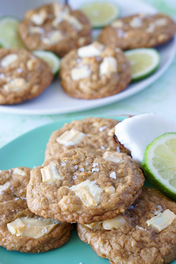 White Chocolate Macadamia Nut Cookies with Lime Zest