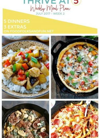 A collage of 5 dinner ideas with text overlay for Pinterest