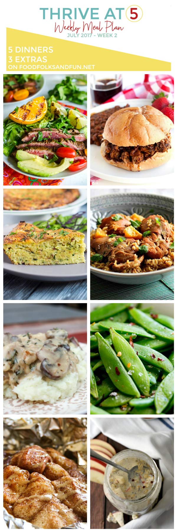 Various dinner options with text overlay for Pinterest