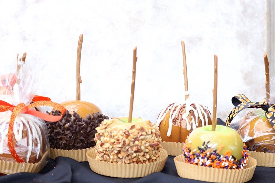 Caramel Apples in paper liners
