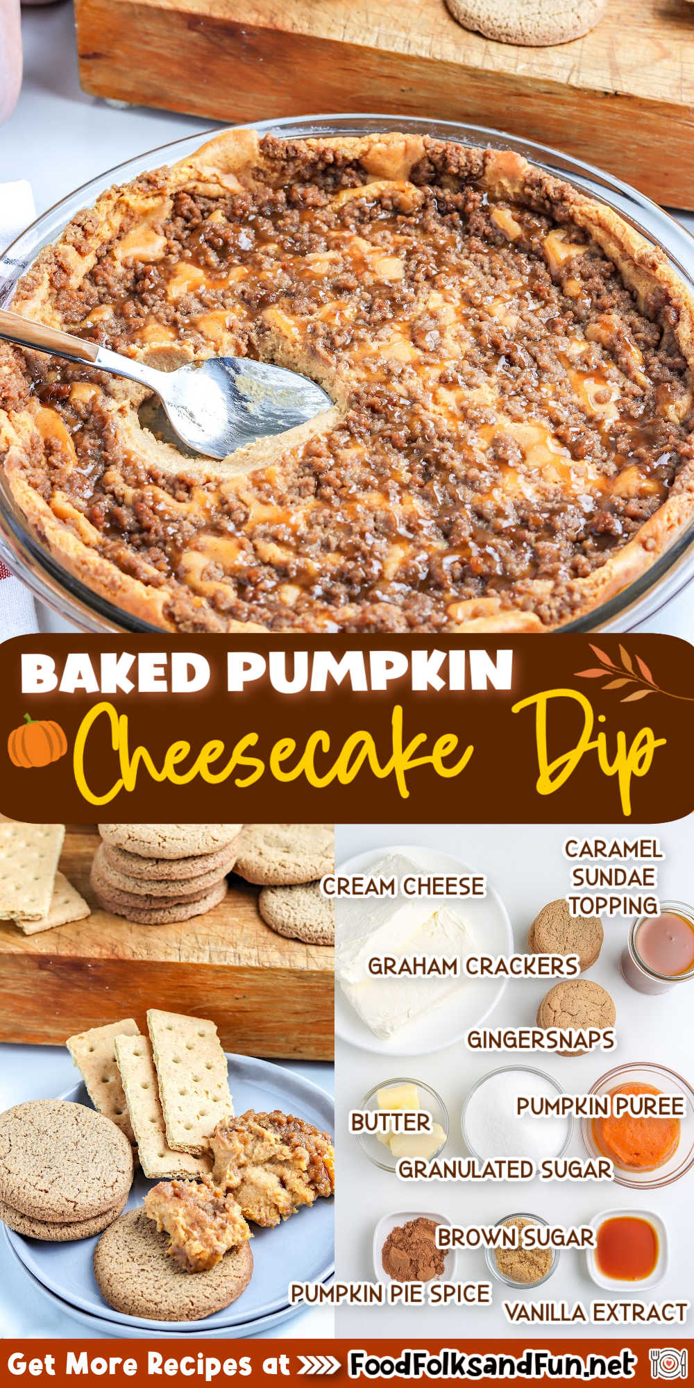 This baked pumpkin cheesecake dip will be your new favorite fall dessert! It’s easy, it’s fast, and it’s not only family-friendly but also loaded with all kinds of autumn flavor.
 via @foodfolksandfun