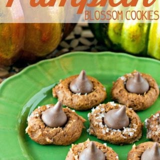 Four Ingredient Pumpkin blossom cookies with text overlay for pinterest