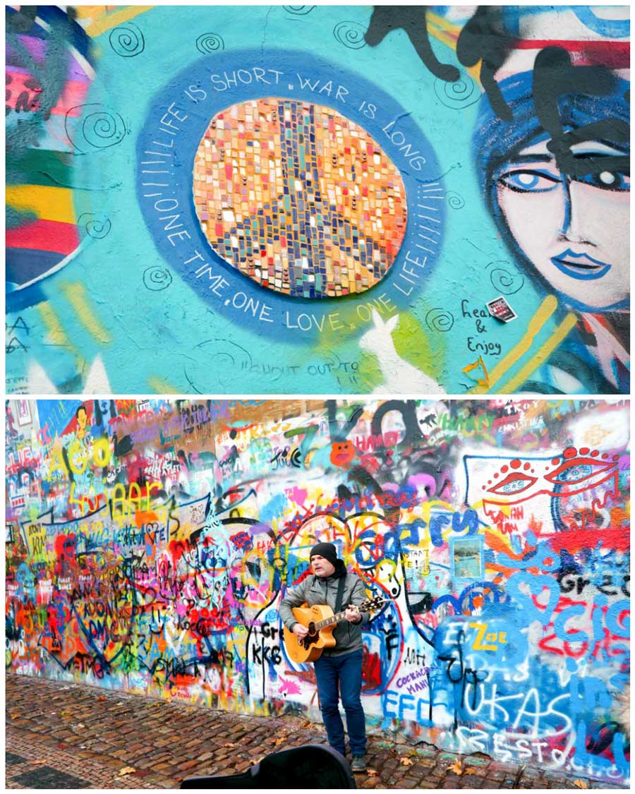 The Lennon Wall in Prague