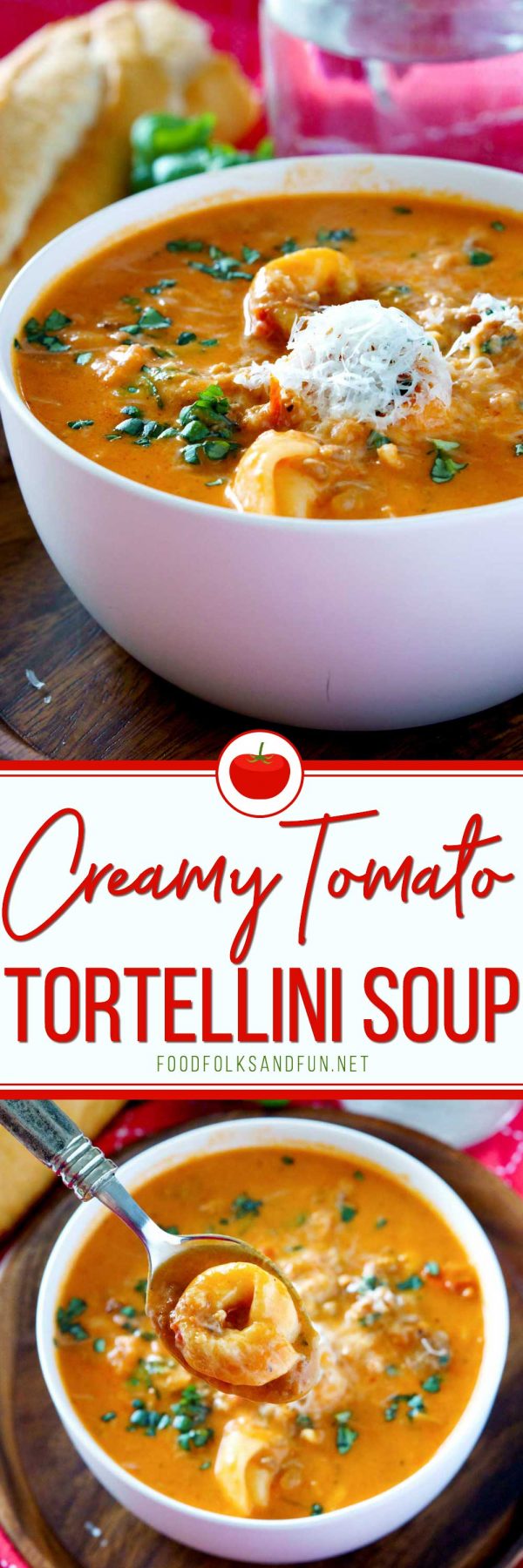 Easy Creamy Tomato Tortellini Soup