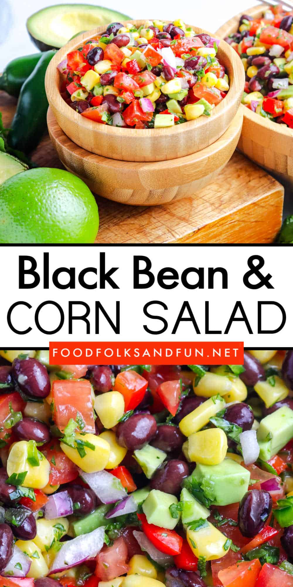 This Black Bean and Corn Salad recipe is flavorful and easy to make. It’s great during the summertime as an accompaniment to some delicious barbecue.  
 via @foodfolksandfun
