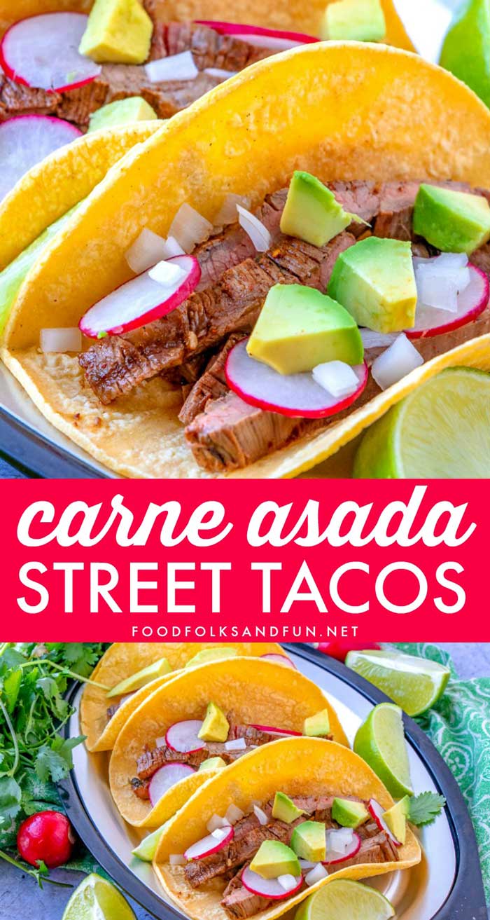 Carne Asada sliced and made into street tacos