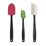 three rubber spatulas