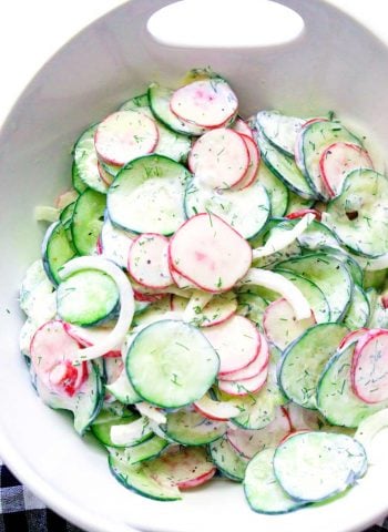 The best Creamy Cucumber Salad recipe!