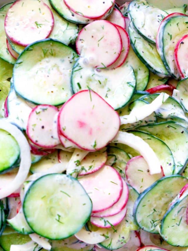 Creamy Cucumber Salad with Radish and Dill Story